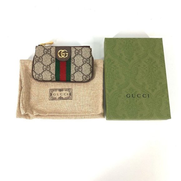 GUCCI GG Supreme Ofidia coin purse Wallet with key hook Key Case - Picture 11 of 14